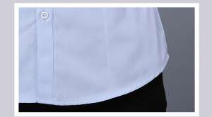 長(zhǎng)美體師袖淺麗江藍(lán)襯成本員衫