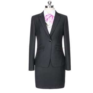 疊層斜卡爾曼口袋標(biāo)致女士鐘點(diǎn)工西服