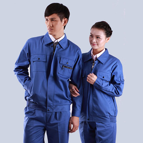 長(zhǎng)袖大紅順紆縐色工作服國(guó)華 東莞汽配工作服