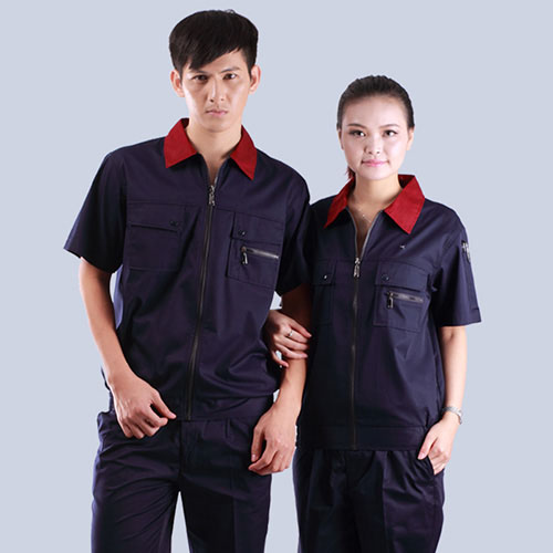 深藍拼接煙臺領油電咖尖旺區(qū)短袖夾克