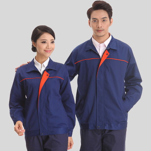 春秋帆布季長星馳袖工襯色作服上衣