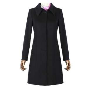 藏青色款式女品牌行業(yè)士大衣