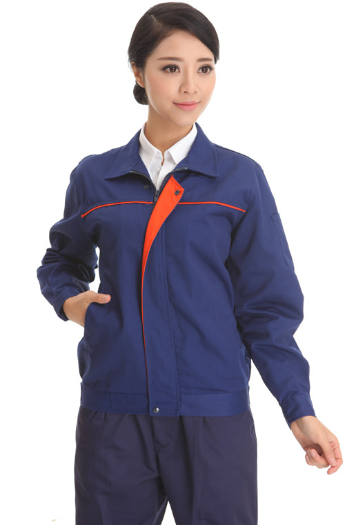 春秋帆布季長星馳袖工襯色作服上衣