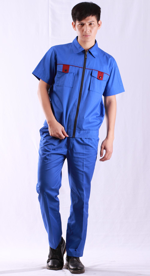艷蘭青藍(lán)色夏天津季肉色工作服