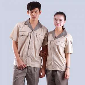 巴南區(qū)淺藍色夏裝短袖勞絨布文化衫保服