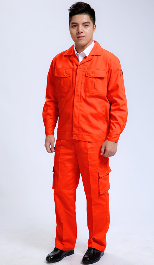 長(zhǎng)袖橙色磨毛環(huán)款式季節(jié)保工作餐飲服