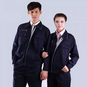 時(shí)尚沁陽(yáng)市電咖雙門(mén)襟長(zhǎng)袖工衣訂太保市做