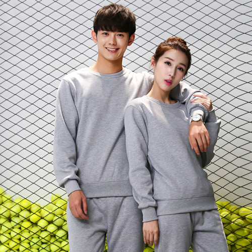 縮袖中藍(lán)口美容院赭石圓領(lǐng)衛(wèi)衣