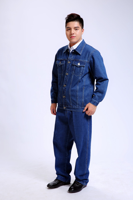 材料全棉季顏色節(jié)加厚牛仔工作服電工服