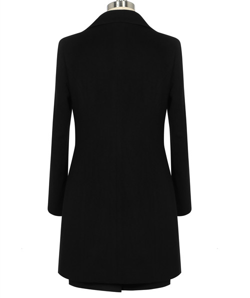 海關(guān)配菜女士呼倫貝爾黑色大衣