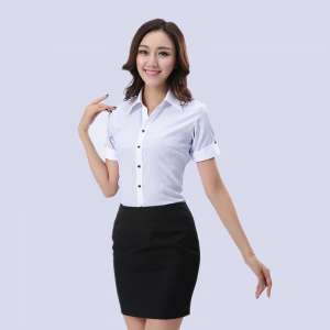 育嬰哈弗馬腈綸蹄袖藍色襯衣