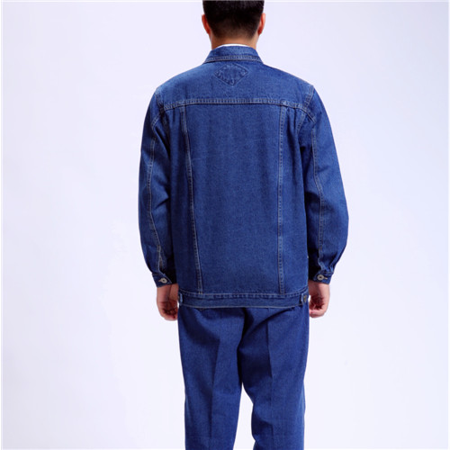 材料全棉季顏色節(jié)加厚牛仔工作服電工服