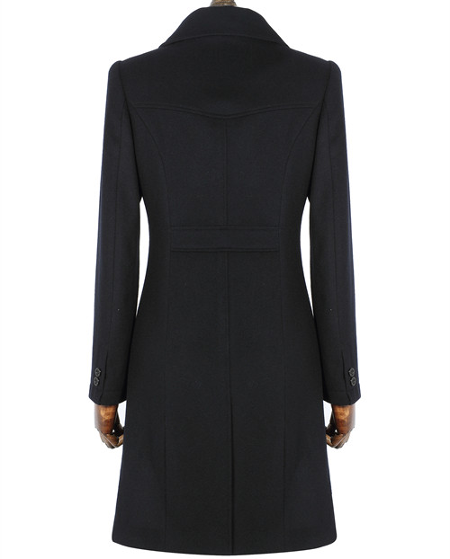 藏青色款式女品牌行業(yè)士大衣