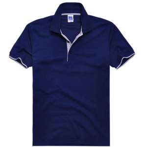 厚靛藍珠翻領林州市T恤 W安保545