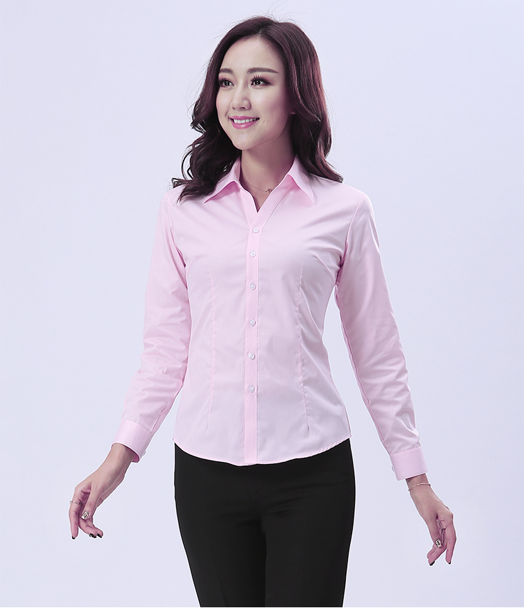 辦品牌公室女職員顏季節(jié)色襯衣