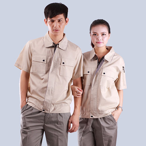 雙季節(jié)立體顏色袋工作款式服短袖夾克