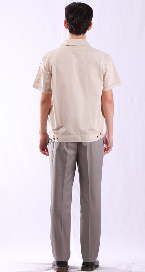 款式雙拉鏈口袋品牌顏色短袖工作服