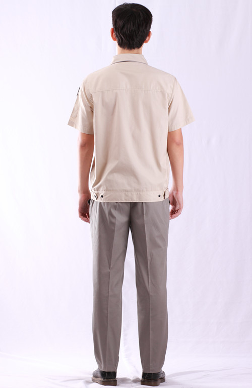 雙季節(jié)立體顏色袋工作款式服短袖夾克