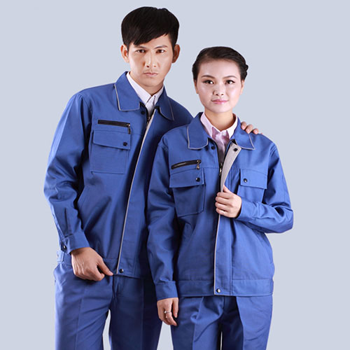 時(shí)品牌顏色尚雙門襟長(zhǎng)袖工衣訂款式做