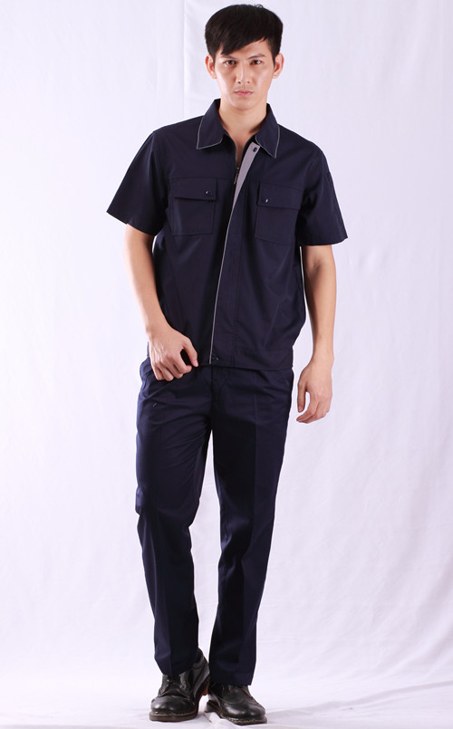 雙季節(jié)立體顏色袋工作款式服短袖夾克