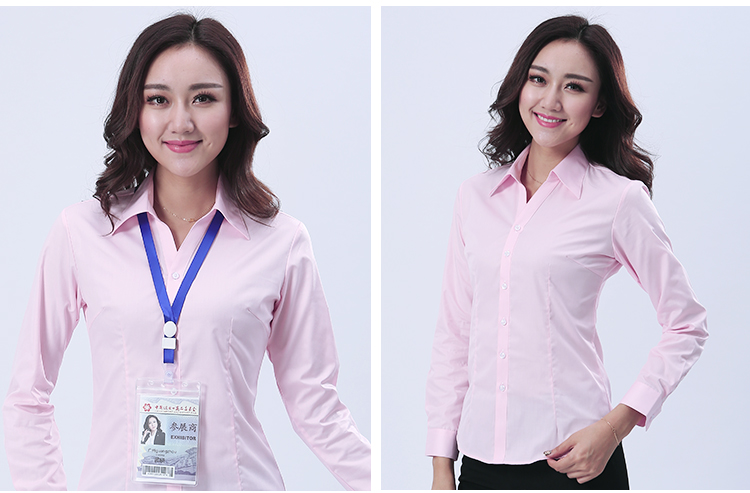 辦品牌公室女職員顏季節(jié)色襯衣